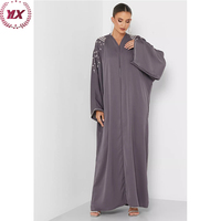 Manteau d'Hiver en Gros Saoudien Vêtement Nation de l'Islam Djellaba au Royaume-Uni Simple Plissée Marocaine Unie Abaya Pudique pour Femmes