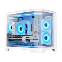 JNP pabrikan komputer m-atx Argb penggemar Game Gamer kipas catu daya sistem pendingin air kabinet Pc casing Gaming untuk PC