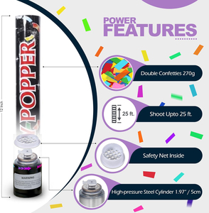 Fornitore di porcellana biodegradabile coriandoli sparatutto per esterni e interni utilizzare coriandoli di carta da 60cm per feste - Product Image 3