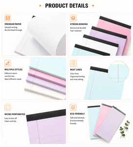 Wholesale 200 Sheets Colorful Horizontal Line Sticky Note 4 Colors Portable Student Note Marking Writing <b>Memo</b> <b>Pad</b> - Product Image 2