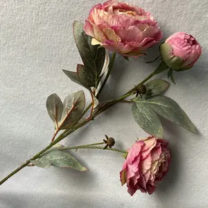 Ychon ขายร้อนสวยงามดอกโบตั๋นตกแต่งงานแต่งงานและงานแต่งงานประดิษฐ์ช่อดอกไม้ตกแต่ง