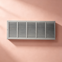 Grille de ventilation fixe à simple lamelle en acier laminé à froid 30*8 de haute qualité, revêtement poudré blanc, pour retour d'air centralisé au plafond