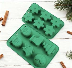 Moule à gâteau en silicone platine FDA pour Noël, motif homme pain d'épices, outils de pâtisserie de Noël transfrontaliers, en stock - Product Image 2