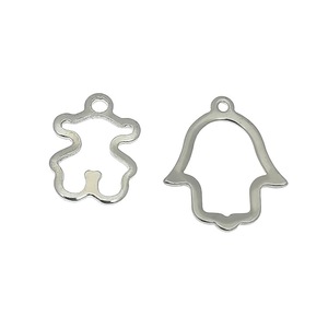 Colgante de acero inoxidable con dijes de oso y conejo para pulseras, collares y tobilleras, accesorios al por mayor - Product Image 5