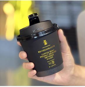 أكواب ورقية سوداء بجدار مزدوج للاستعمال مرة واحدة بطباعة رقائق ذهبية للمشروبات الساخنة مع غطاء PS، سعة 8/10/12/16 أونصة قابلة للتخصيص بالشعار - Product Image 4