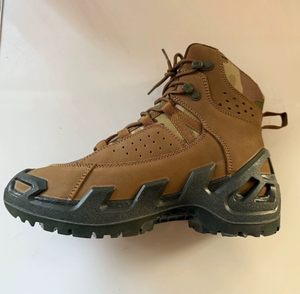 Botas de cuero de vaca de gamuza personalizadas TSB07, color marrón, camuflaje CP, para senderismo y entrenamiento, con cremallera lateral, ideales para deportes al aire libre. - Product Image 6