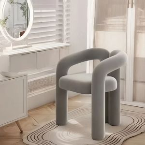 Scandinavian Rắn Kem Internet Người Nổi Tiếng Trang Điểm Ghế Sống Hiện Đại Đơn Giản Phòng Ngủ Nhà Ánh Sáng Sang Trọng Bàn Trang Điểm Phân Thép - Product Image 4