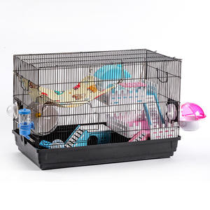 Jaula grande de plástico para <span class=keywords><strong>ratas</strong></span> y hámster, doble capa, 60 patrones sólidos, cierre de botón para todas las estaciones, Villa para nido de oso dorado de talla grande - Product Image 1