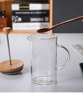 Cafetera Francesa Moderna de Lujo con Tapa de Bambú y Vidrio Borosilicato Grueso, con Filtro para Preparar Café y Leche de Vaca - Product Image 3