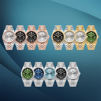 Montre à quartz pour homme, montre à quartz de luxe, montre à quartz étanche en acier inoxydable, montres fines pour femme, personnalisable en ligne