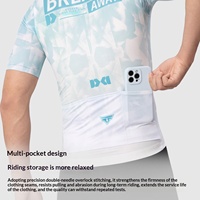 Tenue de cyclisme d'été pour homme, légère, respirante, à séchage rapide, maillot de vélo à manches courtes en nylon/cachemire 92g, très élastique, pour la route
