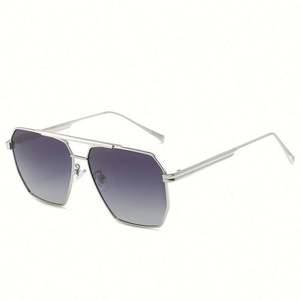 Vente en gros - Lunettes de soleil carrées en métal à double pont pour hommes et femmes, protection UV400, polarisées, en alliage, idéales pour la conduite - Product Image 6
