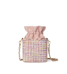 Sac seau élégant en cuir PU pour femme avec chaîne métallique, motif floral, logo personnalisé, sac bandoulière tendance pour femme, vente en gros d'usine - Product Image 2