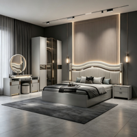 2026 Neues Modernes Luxus-Schlafzimmermöbel-Set Kingsize-Doppelbett mit Kleiderschrank Schminktisch Nachttisch Wohnmöbel