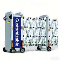 Barrière de contrôle des foules pliable manuelle en aluminium, couleur personnalisable, anti-corrosion, pour la sécurité routière, portique rétractable portable et léger