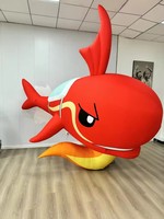 Ballon gonflable LED Mascotte Requin Cartoon de haute qualité, en Oxford/PVC, avec logo personnalisé, étanche, fourni directement par l'usine