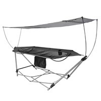 Nouveau produit 2024 plage Portable hamac chaise avec support pliant jardin balançoire lit autoportant avec sac de transport