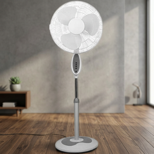 Ventilador de Pedestal Inteligente para el Hogar de 16 Pulgadas, Motor de Cobre de 18 mm, 3 Velocidades, Aspas de PP de 400 mm, Oscilante, con Certificación CE, Enchufe BS - Product Image 1