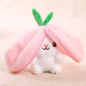 Oferta Especial: Llavero de Peluche de Conejo Zanahoria Kawaii de 12cm con Mosquetón, Divertido Colgante 3D Adorable de Capibara para Bolsos - Product Image 2