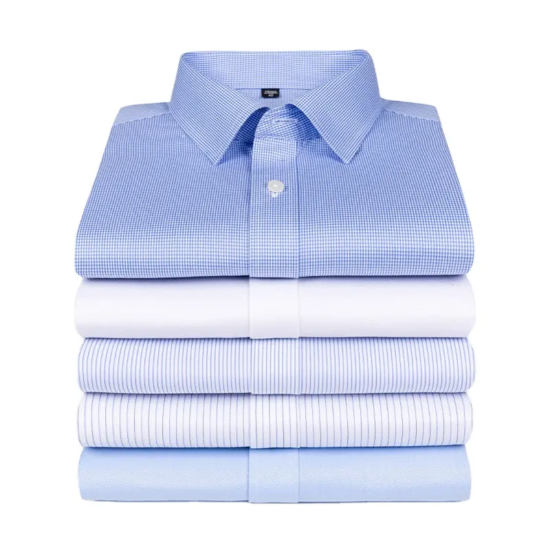 Custom Fabriek High-Grade Anti-Rimpel Easy-Care Katoen Plus Size Heren Shirt Formele Business Casual Shirts Voor Mannen