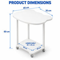 Table d'appoint mobile moderne en métal avec roulettes pour salon et bureau à domicile – Vente chaude usine