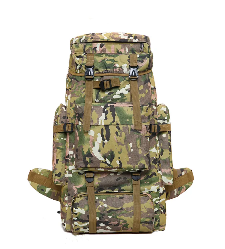 Large Capacity 65L Tactical Backpack With Rain Cover For Camping and Climbing