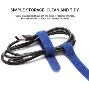 Đỏ đen quan hệ cáp tái sử dụng thay thế cho quan hệ Zip mỏng pre-cut dây tổ chức dây quản lý dây cho văn phòng hoặc nhà - Product Image 2