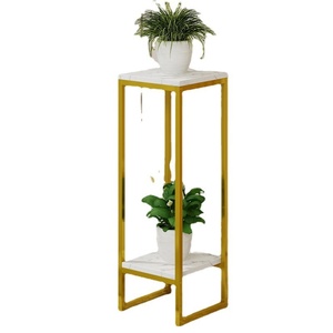 Étagère à plantes vertes et à fleurs en bois et métal de style moderne et luxueux pour l'intérieur, le salon, le balcon, à plusieurs niveaux, sur pied - Product Image 5
