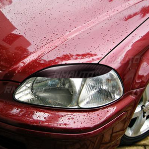 ฝาครอบไฟหน้ารถยนต์คาร์บอนไฟเบอร์แท้ 1 คู่ สำหรับ Honda Civic ปี 1996 1997 1998 อุปกรณ์ตกแต่งรถยนต์ - Product Image 5