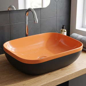 Comptoir de salle de bain moderne en granit de surface solide couleur ivoire, résistant à l'eau, écologique, durable, à l'apparence élégante - Product Image 3