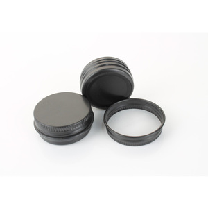 Boîte en aluminium ronde mate noire, <span class=keywords><strong>blanche</strong></span>, dorée, argentée, rose de 5 ml, 10 ml, 15 ml, 30 ml, 50 ml, 100 ml, contenant métallique pour parfum ou cire capillaire - Product Image 1