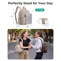 Sac à dos matelassé unisexe léger 20-35L en polyester imperméable avec fermeture éclair, idéal pour les activités sportives de plein air et le quotidien