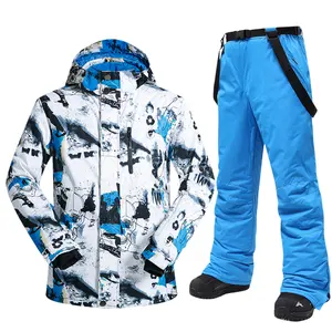 Yüksek kaliteli ısı kalın spor tam vücut su geçirmez rüzgar geçirmez nefes kış ceket erkekler açık özel termal kayak takım elbise