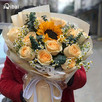 Qibai hot Neue Blume einfarbig Luxus Blumen Geschenk papier Florist Paket wasserdichtes Geschenk papier für Party Valentinstag