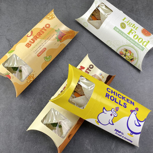 Caja de Papel para Envolver Comida para Llevar, Personalizada con Logotipo, Desechable, para Burritos y Shawarma, con Ventana - Product Image 2