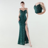 33957 #   Robe de soirée corset en os de poisson ornée de perles lourdes, nouvelle collection 2026