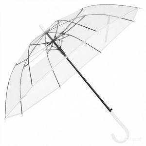 <span class=keywords><strong>Parapluie</strong></span> <span class=keywords><strong>transparent</strong></span> en PVC à long manche avec impression de logo, UPF 30+, pour femmes, adultes, pluie, mariage, usage quotidien - Product Image 2