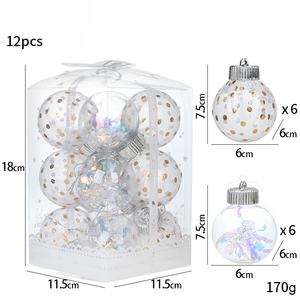 เครื่องประดับต้นคริสต์มาสที่ขายดีที่สุดชุด8ซม. ตกแต่งไซต์งานปาร์ตี้ตกแต่งต้นคริสต์มาสชุด6ชิ้นจี้ - Product Image 5