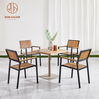 Luxueux tulipe table et chaise ensemble de 4 tables de dîner ensemble restaurant français hôtel meubles de jardin patio chaises de jardin en plein air