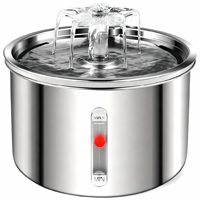 Fontaine à eau automatique pour animaux de compagnie en acier inoxydable 304, circulation de l'eau courante, conception détachable, distributeur d'eau pour chat et chien
