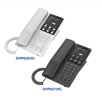 Téléphone IP compact Grandstream GHP620 PoE VoIP pour hôtel