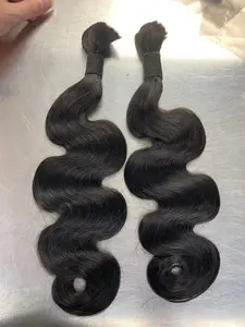 RG No Weft Natural Wave Deep Wave Virgin Remy Human Bulk Hair For Braiding Unprocessed Braiding Human Hair Bulk Extensions