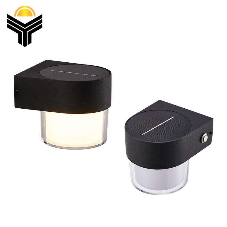 Новый энергосберегающий наружный IP65 Водонепроницаемый Литой Алюминий 0,5 Вт Солнечный светодиодный настенный светильник