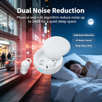 Écouteurs de sommeil ultra-légers 2g avec surveillance de la santé par IA et réduction de bruit de 24 dB pour un sommeil latéral sans pression toute la nuit