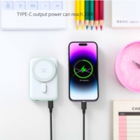 Magnetische 5000Mah Draadloze Powerbanks Lage Prijs Slanke Mini Powerbank Draagbare Slimme Multi-Compatibele Snellaadpowerbank
