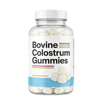 Gummies de colostrum bovin en gros avec logo personnalisé, colostrum bovin de qualité alimentaire 40%, gummies véganes au colostrum