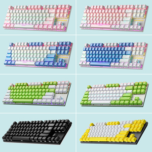 KY400 87-Key RGB LED Backlit Mechanical Gaming <b>Keyboard</b> Wired <b>USB</b> Blue Switches for PCs Made Plastic RGB LED Mechanical Gaming K - Product Image 3