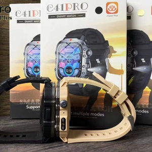C40 Pro Thông Minh Đồng Hồ 2.19Inch Đầy Đủ Màn Hình Cảm Ứng Bt Cuộc Gọi Tập Thể Dục Tracker Ngoài Trời LED Đèn Pin Smartwatch Vòng Đeo Tay C40pro - Product Image 5