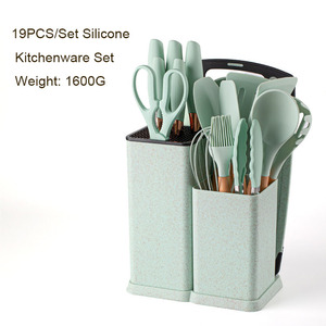 Juego de utensilios de cocina Proins al por mayor, antiadherentes, 19 piezas, herramientas de silicona, regalo con mango de acero inoxidable - Product Image 6