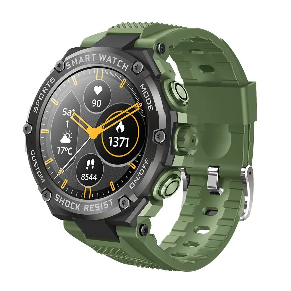 Reloj inteligente de estilo deportivo para hombre GM6 Bluetooth llamada de voz NFC modo de ejercicio muñeca al aire libre relojes monitoreo de salud GM6 Smartwatch